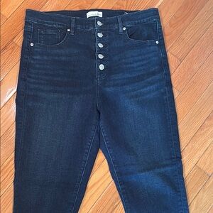 LOFT The Skinny High Rise Blue Jeans